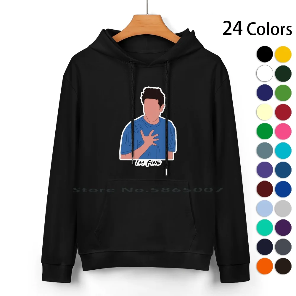 Ross Geller I Am Fine Maglione Con Cappuccio In Puro Cotone 24 Colori Joe Tribbiani Chandler Bing Rachel Greene Monica Geller Ross Febe