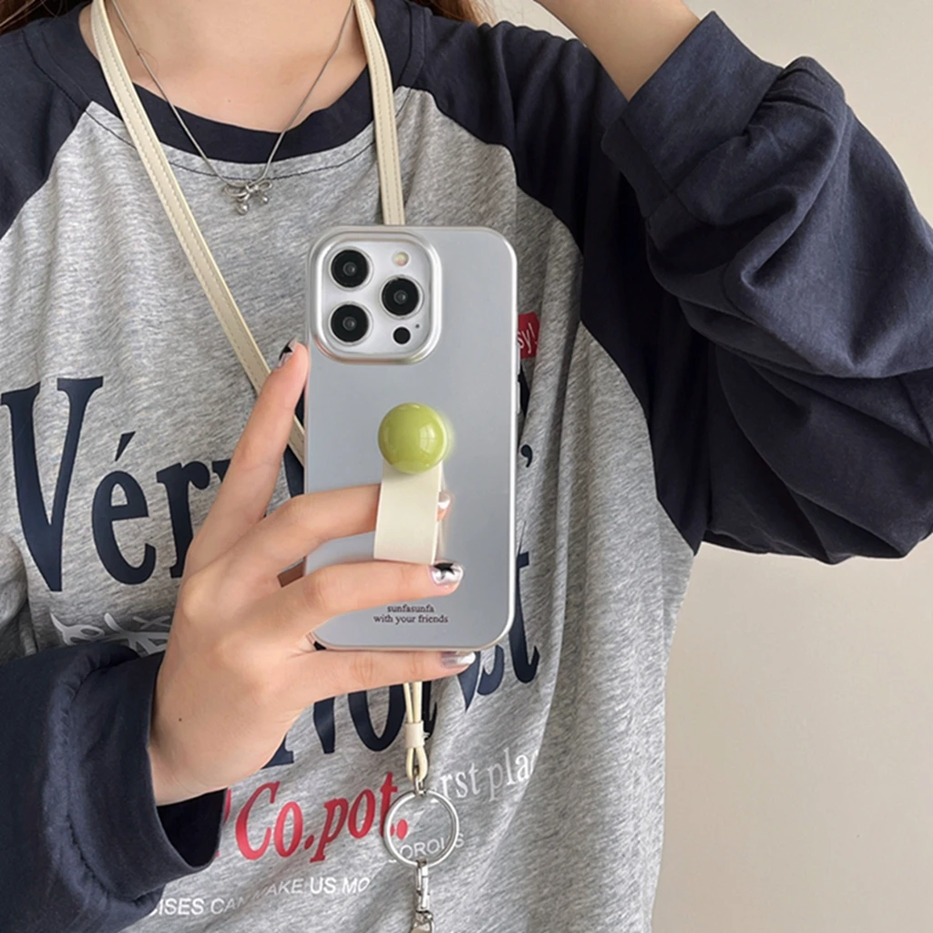 Enhanced Stereoscopic Colored Finger Ring Buckle Phone Cover with Holder