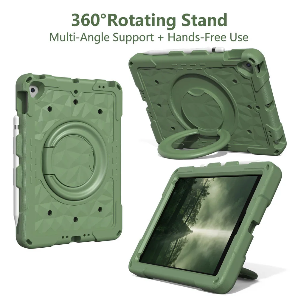 360 Rotatable Kids EVA Shockproof Tablet Case - Child Safe Protective Cover