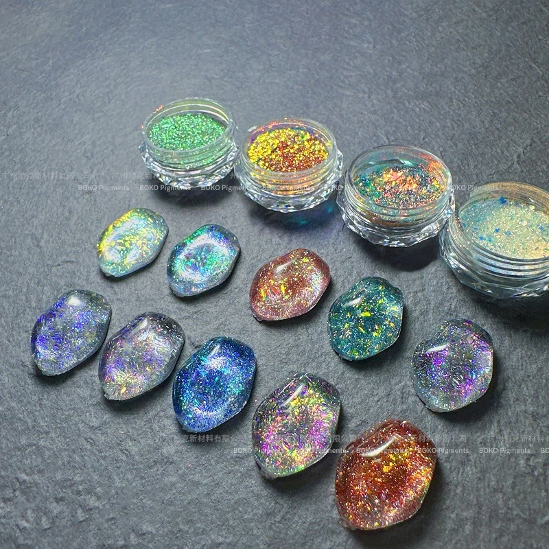 BOKO 0.5g Nails Starry Sky Diamond Dust Pigment Reflective Chrome Glitter Powder For Gel Polish Manicure Decoration