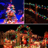 Charge rapide chaîne solaire fée lumières 10 M-100 M LED étanche guirlande extérieure grand panneau solaire lampe noël pour la décoration de jardin 6