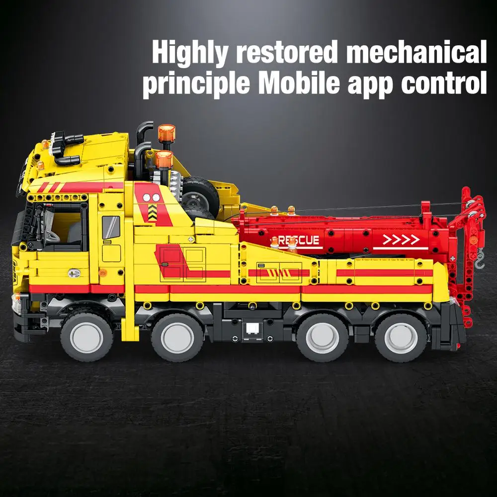 Hindernis clearing fahrzeug technologie fernbedienung auto 1794PCS rettungswagen baustein montage modell set jugend spielzeug geschenk – Detail 3