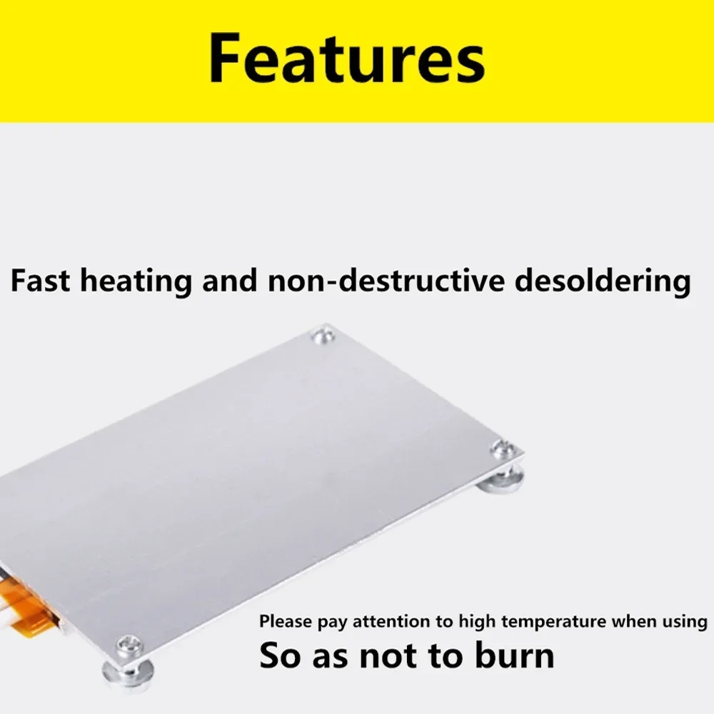 Soldering Station Soldering Tool Welding Tool Desoldering Station Ptc Heating Plate Soldering Station Demolition Hot Plate Chip Aluminum Desoldering BGA LED Lamp Remover Welding Station