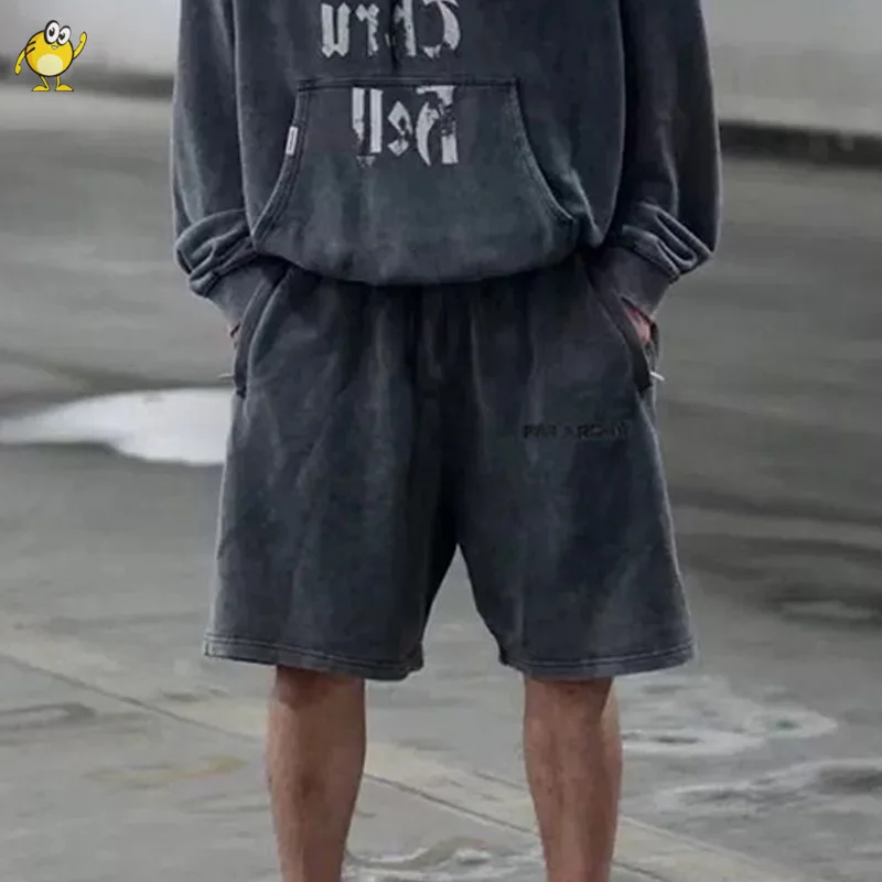 Loose Heavy Duty Washed FAR ARCHIVE Shorts Men Woman 1:1 Letter Embroidery Good Quality Joggers Casual Drawstring Breeches