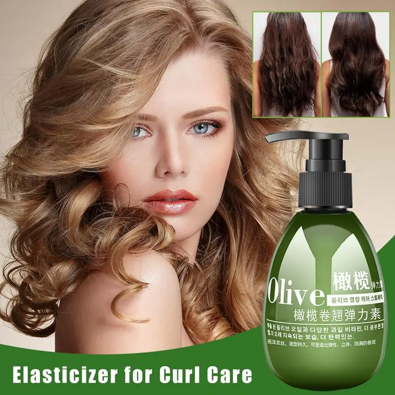 Conditioner Curly Hair Moisturizing Olive Elasticizer for Curly Care Natural Styling Moisturizer for Curl & Wave Hair