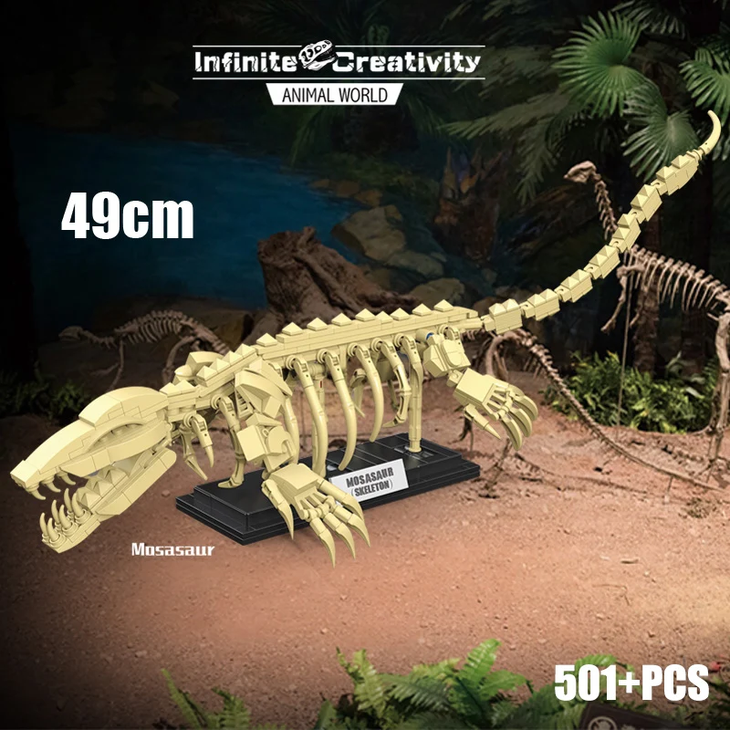 Jurassic Dinosaur World Park t-rex triceratopo scheletro Building Blocks indinquus rex Dino Fossil mattoni giocattoli regalo per bambini  26