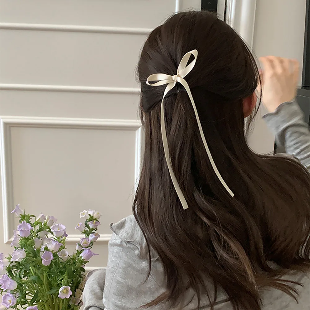 1Pcs Lovely Small Ribbon Hair Claw Clips For Girls Kids Child Ballet Hairpin Headband Bow Claw Tassel Ribbon Hair Accessories baby sandals and slippers anti skid baotou baby and child hole shoes 1 to 3 years old lovely boys and girls in the bathroom