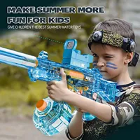 2024 Summer Automatic Electric UMP45 Submachine Water Gun Fights Toy Water Outdoor Beach Swimming Pool Toys Adult Kids 1