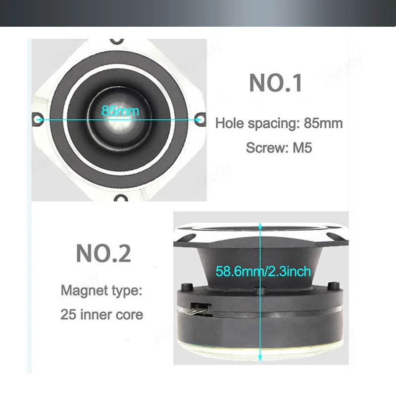 2 Pcs 3 inch Car Speakers Max. Power 800W Full Range Frequency Titanium Tweeter Automotive Audio Music Car Speaker