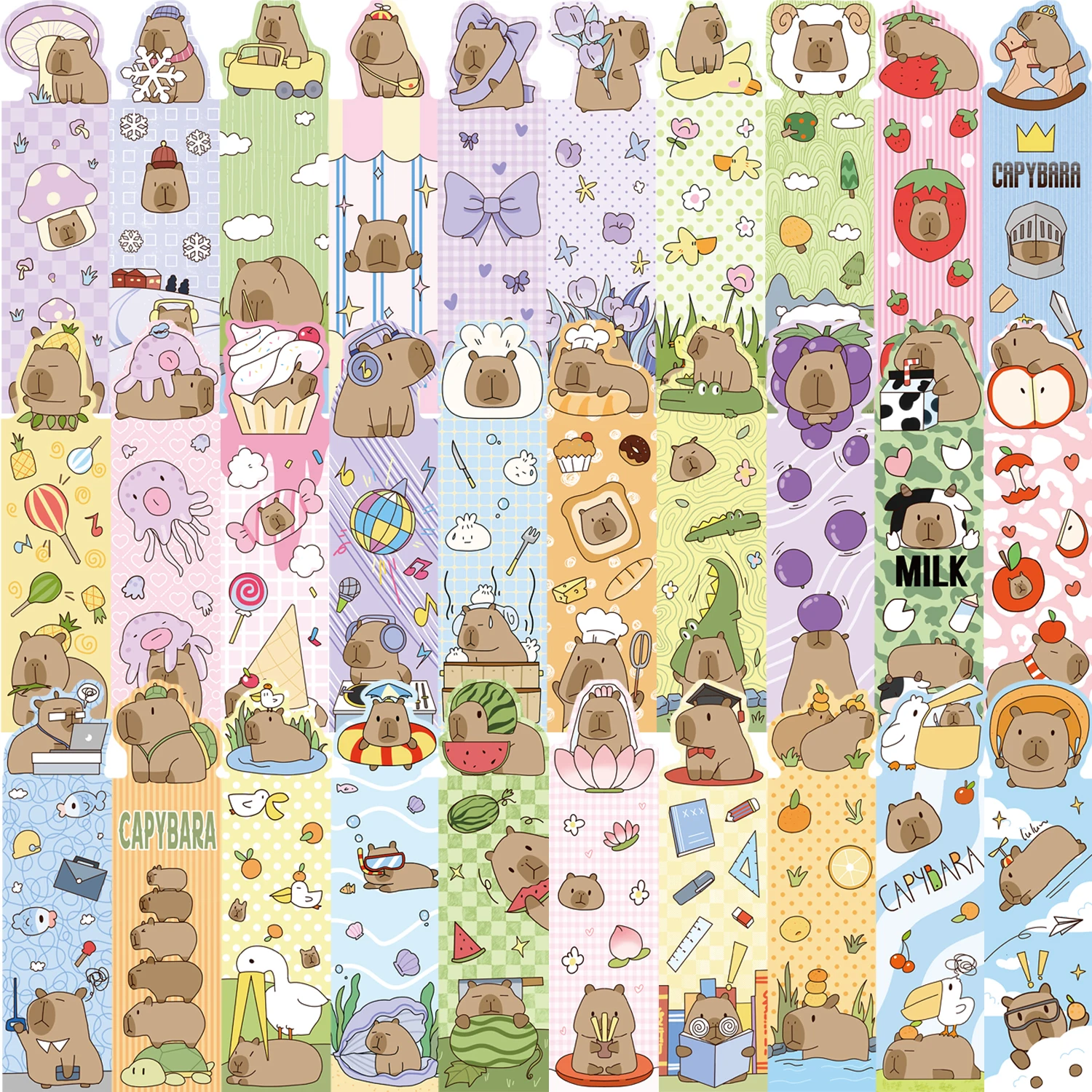 Animal Bookmark Paper Bookmark Bookmark Page Holder Bookmark Holder 30pcs Capybara Bookmark Readers Durable Paper Book Lovers Daily Office Supplies