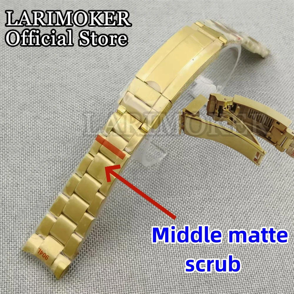 Armband 20mm 904l Armband aus massivem Edelstahl Uhren armband Falt schnalle Herren Edelstahl armband geeignet für 36mm 40 mm41mm – Detail 14