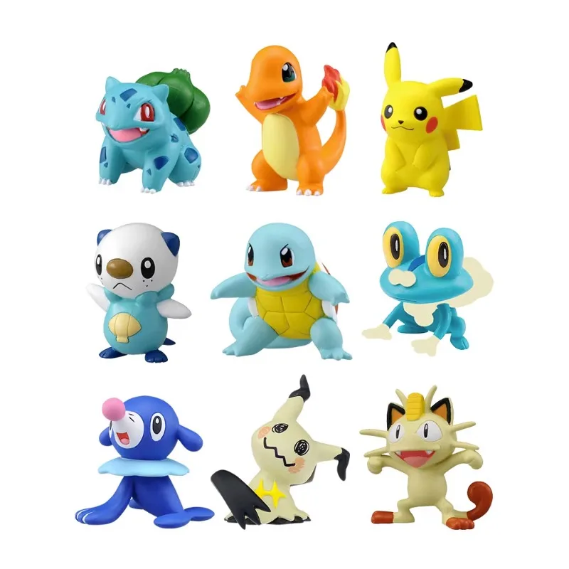 

TAKARA TOMY Pokemon Cute Cartoon Figure Pikachu Kawaii Figurine Doll Model Toys Collectible Desktop Ornaments Children's Gifts