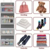 1PC 1/2/3/4/5 Pocket Non-Woven Fabric+Cardboard Hanging Bag With Two Stainless Steel Hook Storage Bags For Disposable Items 3