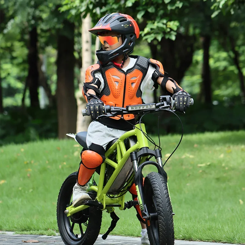 Kids Motorcycle Armor Suit Dirt Bike Chest Back Protector Motocross Children Protective Gear Skiing Skating Elbow Knee Pads Sets