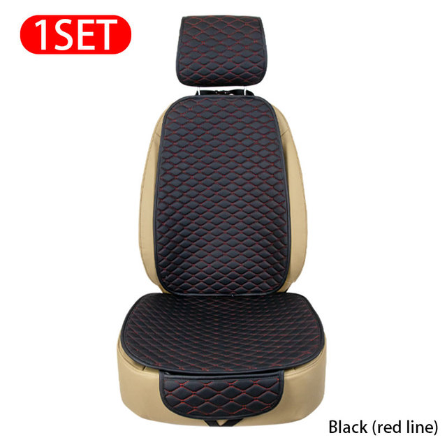 Leather Car Seat Cover Anti Slip Seat Cushion Easy to Clean Split Breathable Mat Universal Front Rear Seat Protector Covers