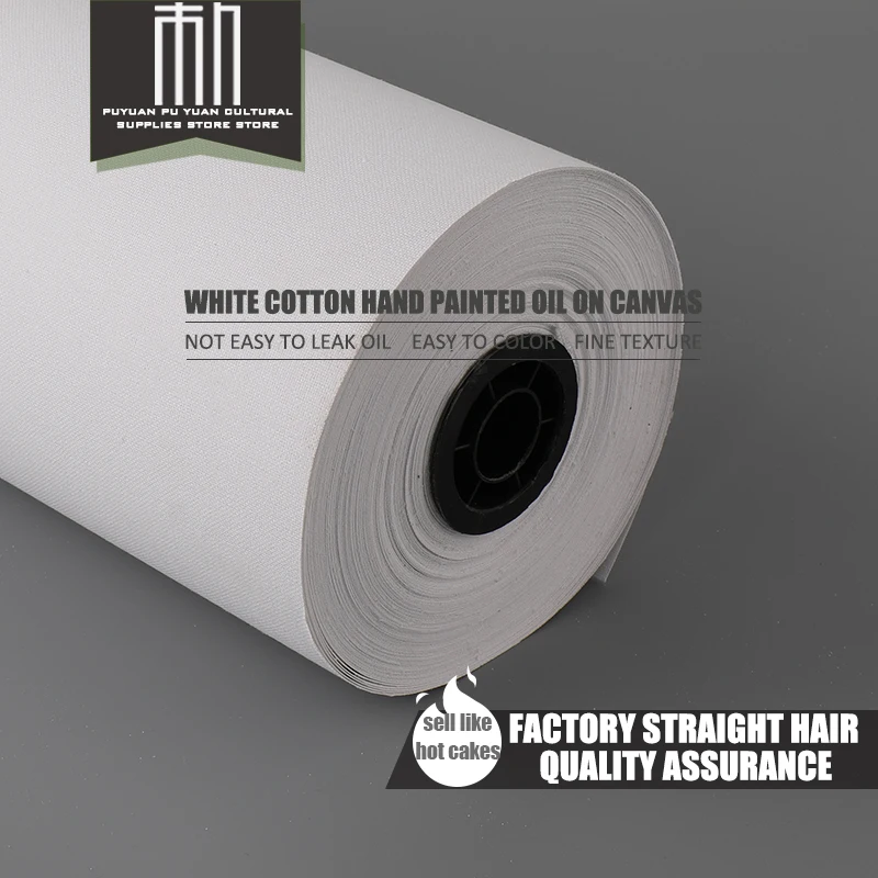 5m Cotton Canvas 280g Beginners Practice Painting 27/37/47/57cm Stretched canvas, painting supplies