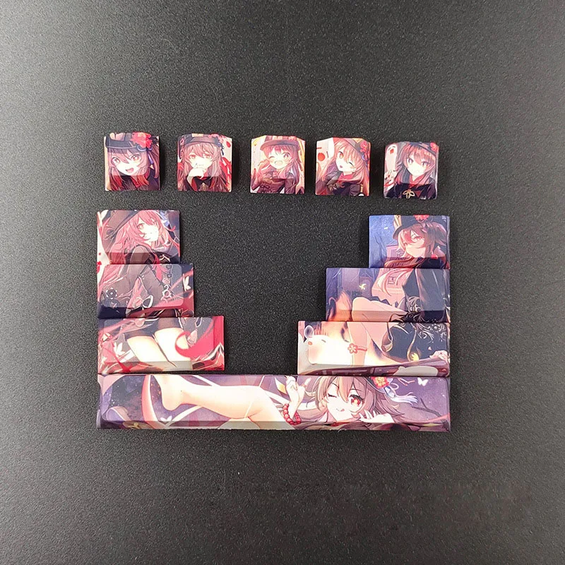 Anime Character Design Custom Keycaps 12 Chaves Dye-subbed Keycap Space Bar Chaves 6.25u Cherry Perfil Keycaps para Teclado Mecânico Diy - Imagem 5