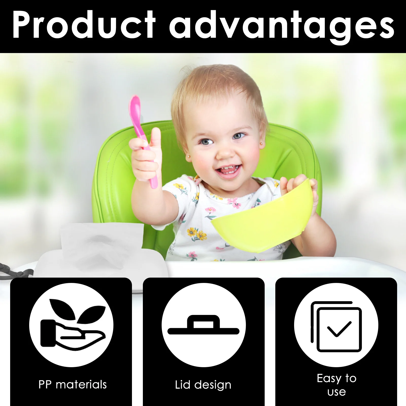 2 Pcs Wipes Dispenser Portable Baby Wipe Storage Box Case Sealing Design Lids Container Heart Shaped Lid Adult Reusable 4
