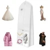 71" Wedding Dress Garment Bag Gusseted Long Dress Bag for Bridal Gown With Accessory Pockets Extra Large Wedding Gown Dust Cover 2