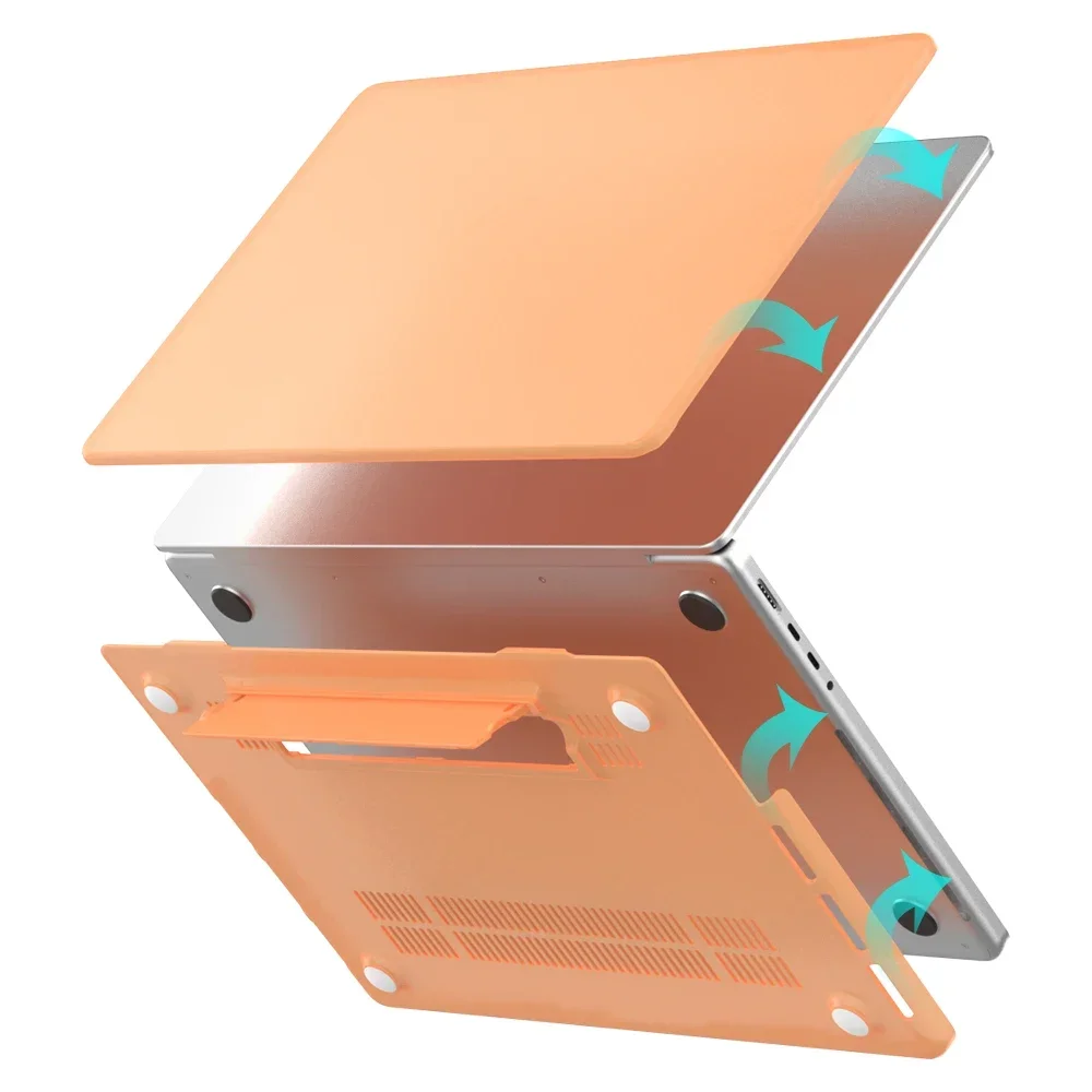 Estojo de Plástico Mate para Laptop com Kickstand Tampa Traseira para Macbook Air 15 Pro 16 14 13 m3 m2 m1 A2991 A2337 A2991 A2337 - Imagem 4