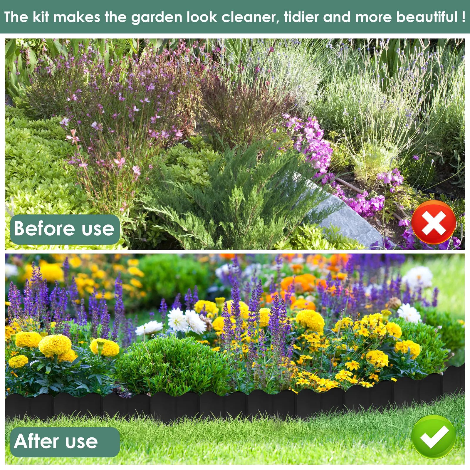 Garden Fence Garden Edging Border 20Pcs