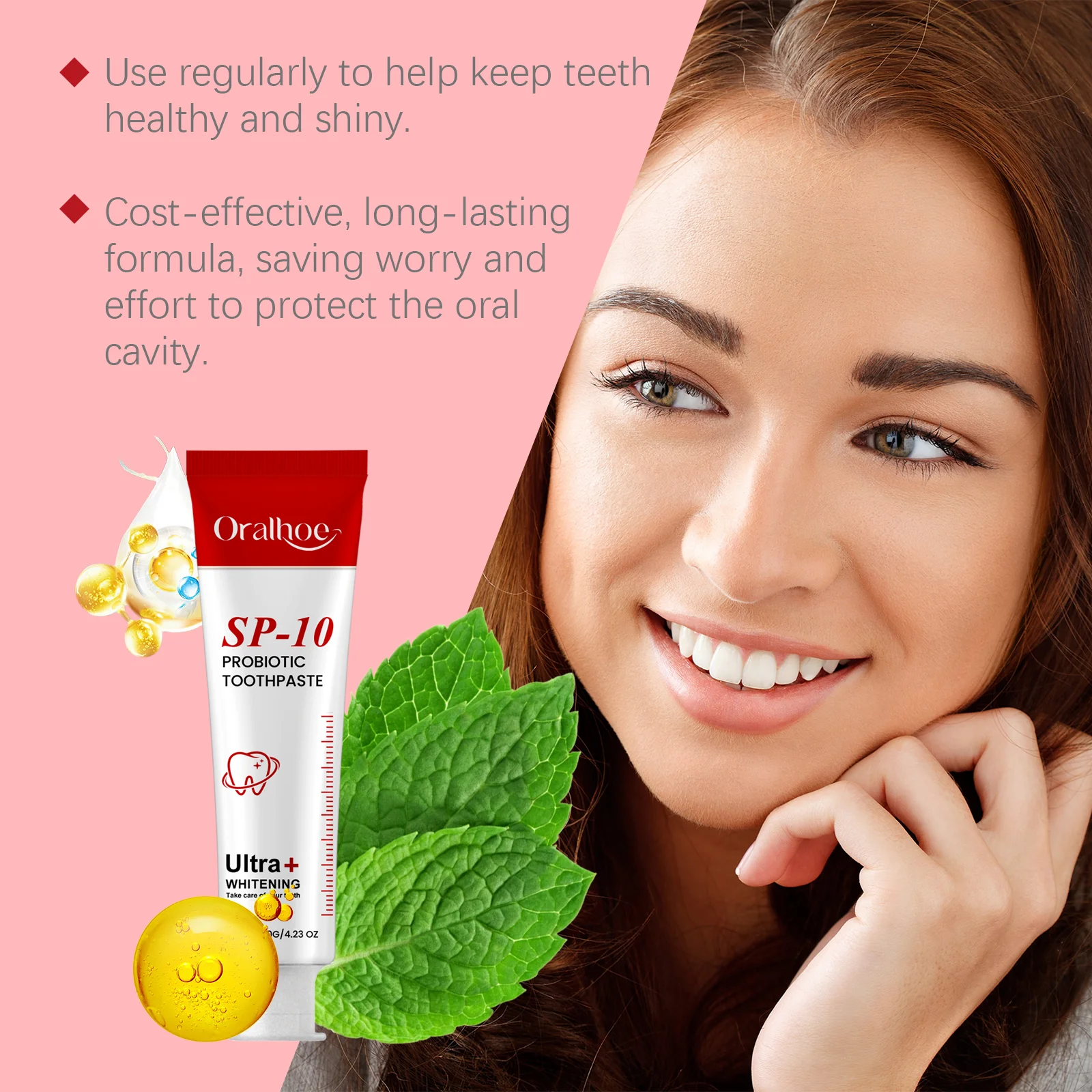 Sp-10 Probiotic Whitening Toothpaste Brighten Stain Removing Sp-6 Fresh Breath Improves Gum Health Reduces Tartar Teeth Whitener teeth whitening product tooth powder