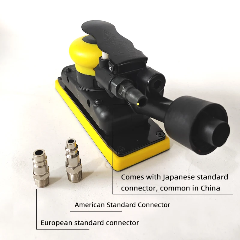 70x198mm Square Dry Grinder Air Track Sander Used For Car Orange Peel Sanding Sandpaper Vacuum Suction Ppneumatic Sander