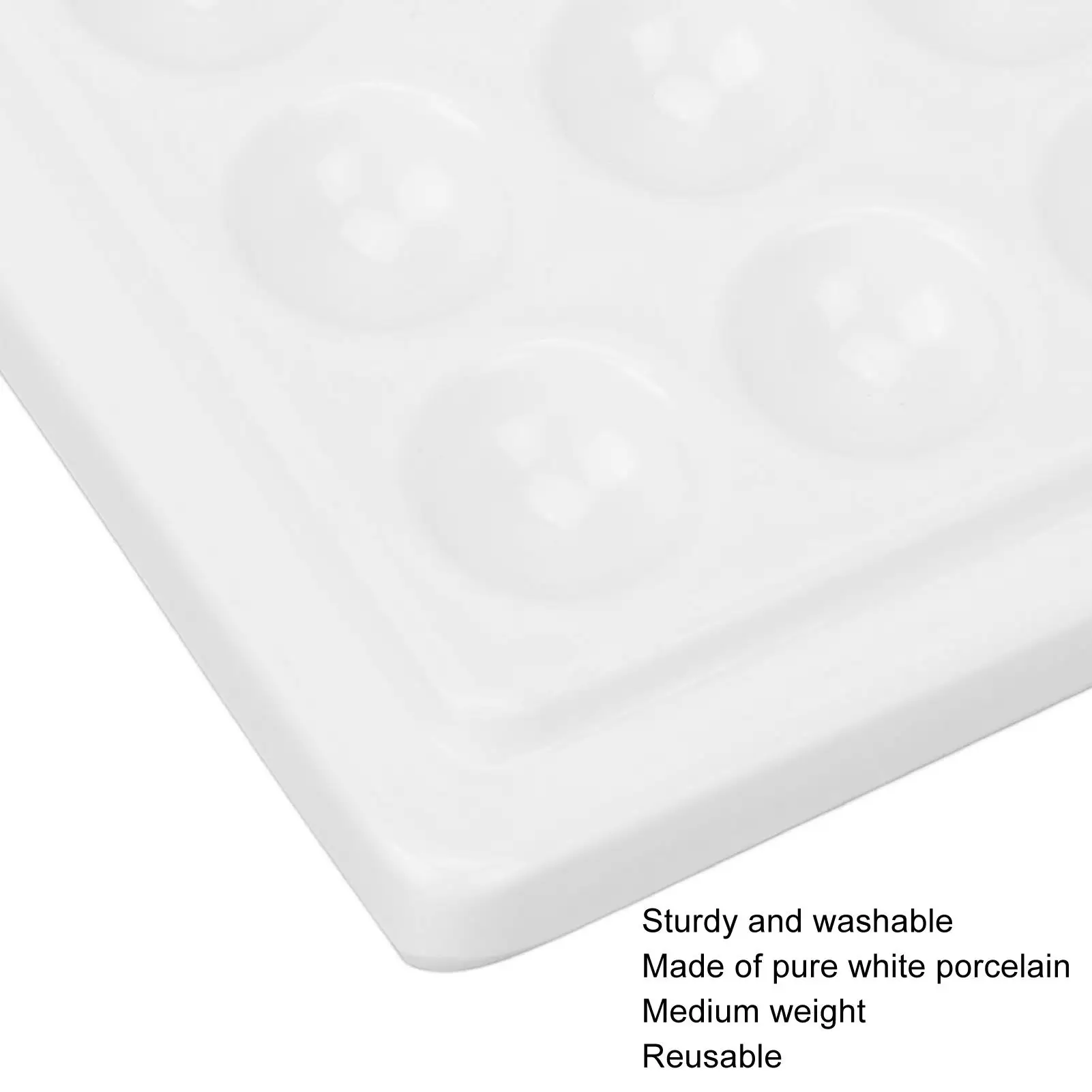 12-Well Dustproof Porcelain Paint Palette - White Ceramic for Watercolor, Nail Art & Painting Crafts 4