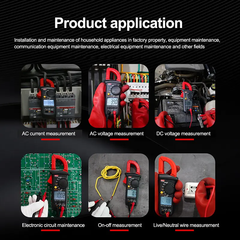 UNI-T UT210E UT202A UT204 Plus Clamp Meter AC/DC Digital Voltmeter Ammeter Pliers Multimeter Professional Electrical Multitester image 3
