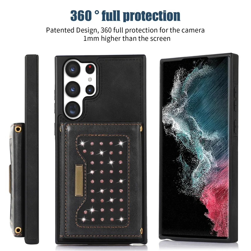 

Кожаный чехол-кошелек для Samsung Galaxy S23 22 21 Plus FE A12 13 14 51 52 53 54