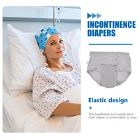 Panties Elderly Incontinence Diapers Reusable Adult Nappy Cloth Men and Women Grey Urinal 2