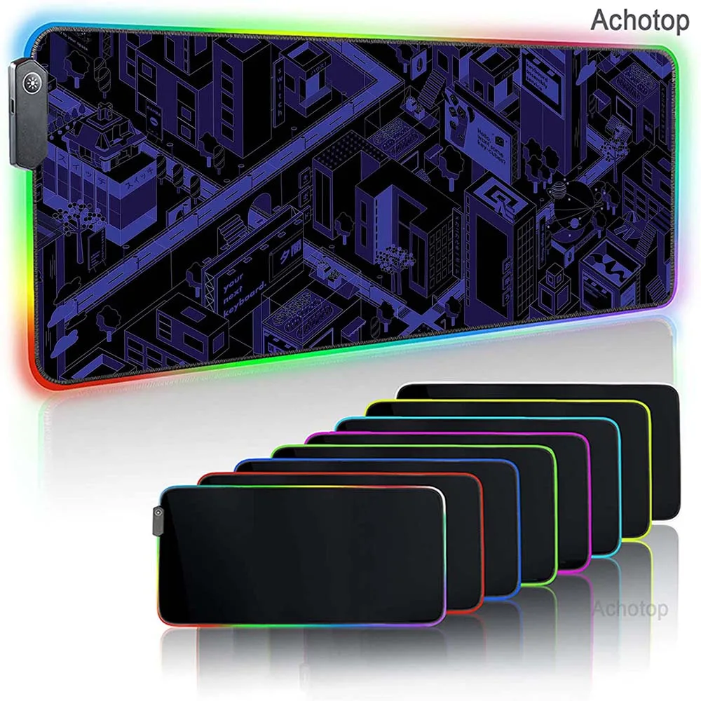 

Urban Machinery RGB Mousepad Gaming Speed Backlit Keyboard Pads Locked Edge Mouse Mat 90x40cm Utopia Mouse Pad XXL Rubber Carpet