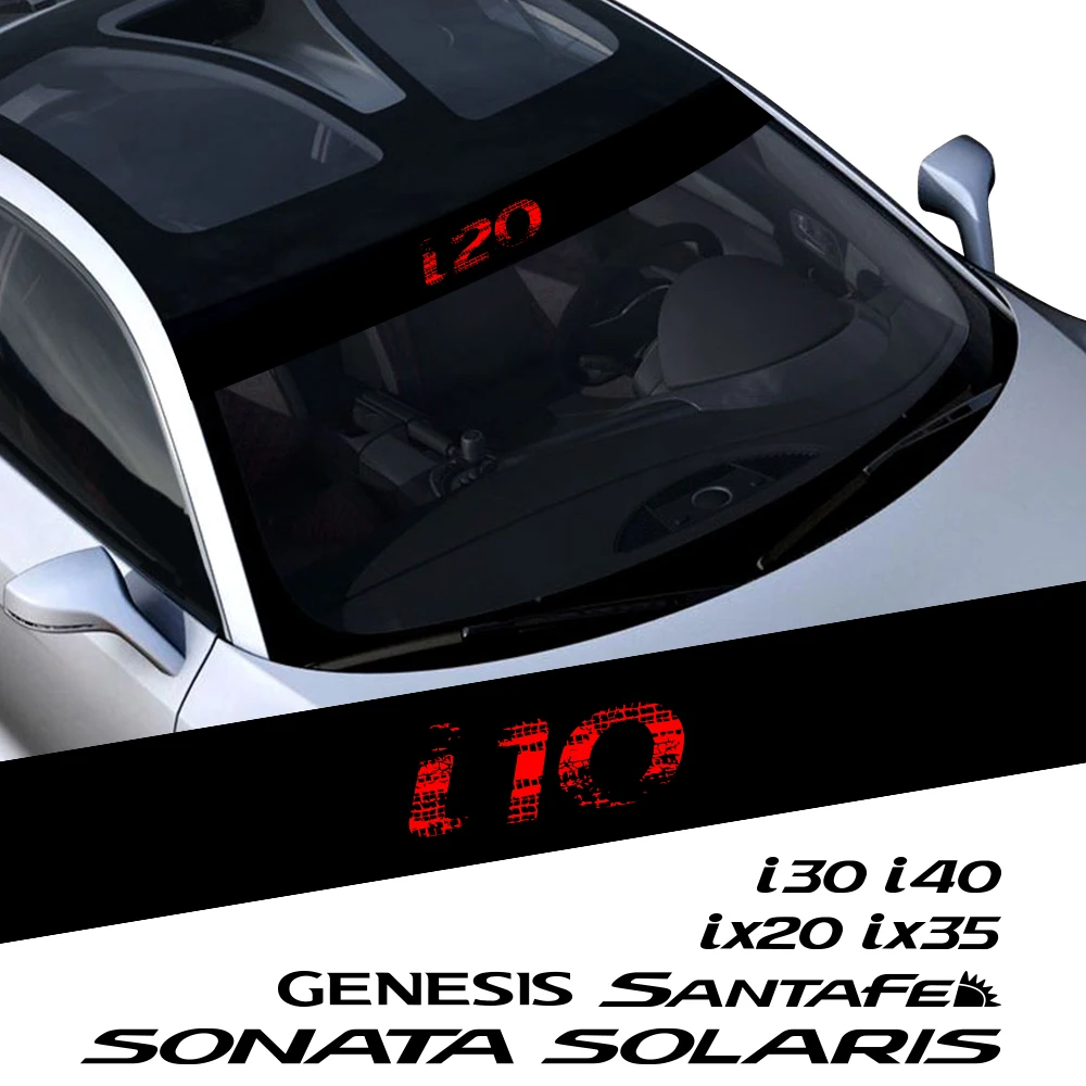 Car Windshield Stickers For Hyundai i20 i10 Sonata i40 Genesis Santafe