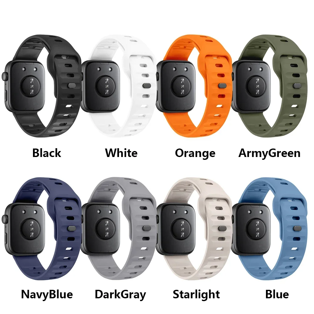 Wave Silicone Sport Strap Bracelet for Smartwatch - Versatile Wristband Accessory
