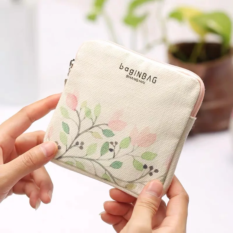 Mini Portable Women Girls Sanitary Pad Pouch Cable Organiser Bag Tampon Case  Cute Makeup Bag Coin Purse Napkin Storage Bag - AliExpress