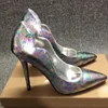 Women Sexy High Heels Wavy Side Stiletto Pumps Dress Red Black Silver Hollow Pointed Toe Spring Catwalk Mcasual Hot Chick Shoes 5
