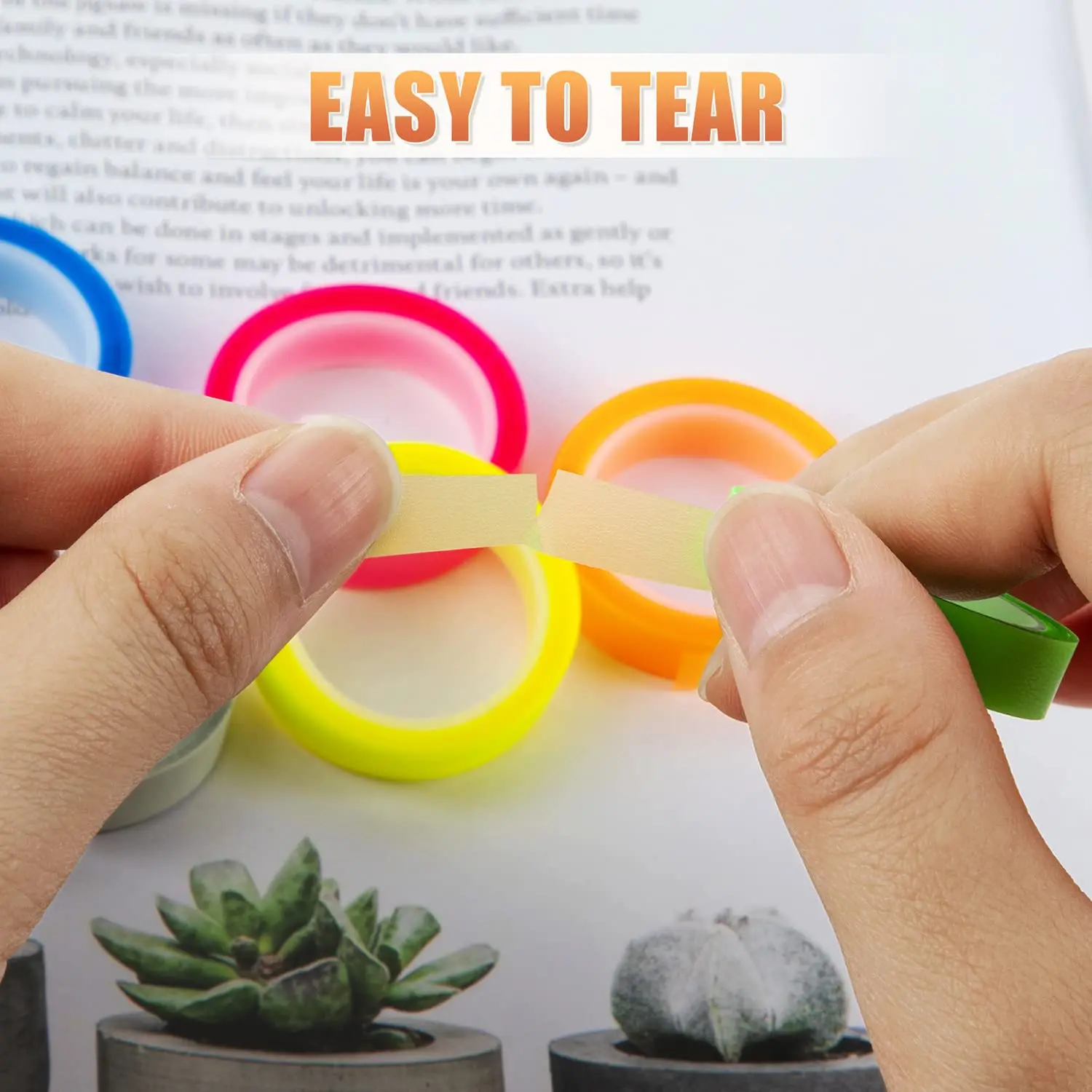 5 Rolls/10 Rolls Morandi Highlighter Reading Sticky Tape Fluorescent Highlighter Index Tape File Folder Index Notes