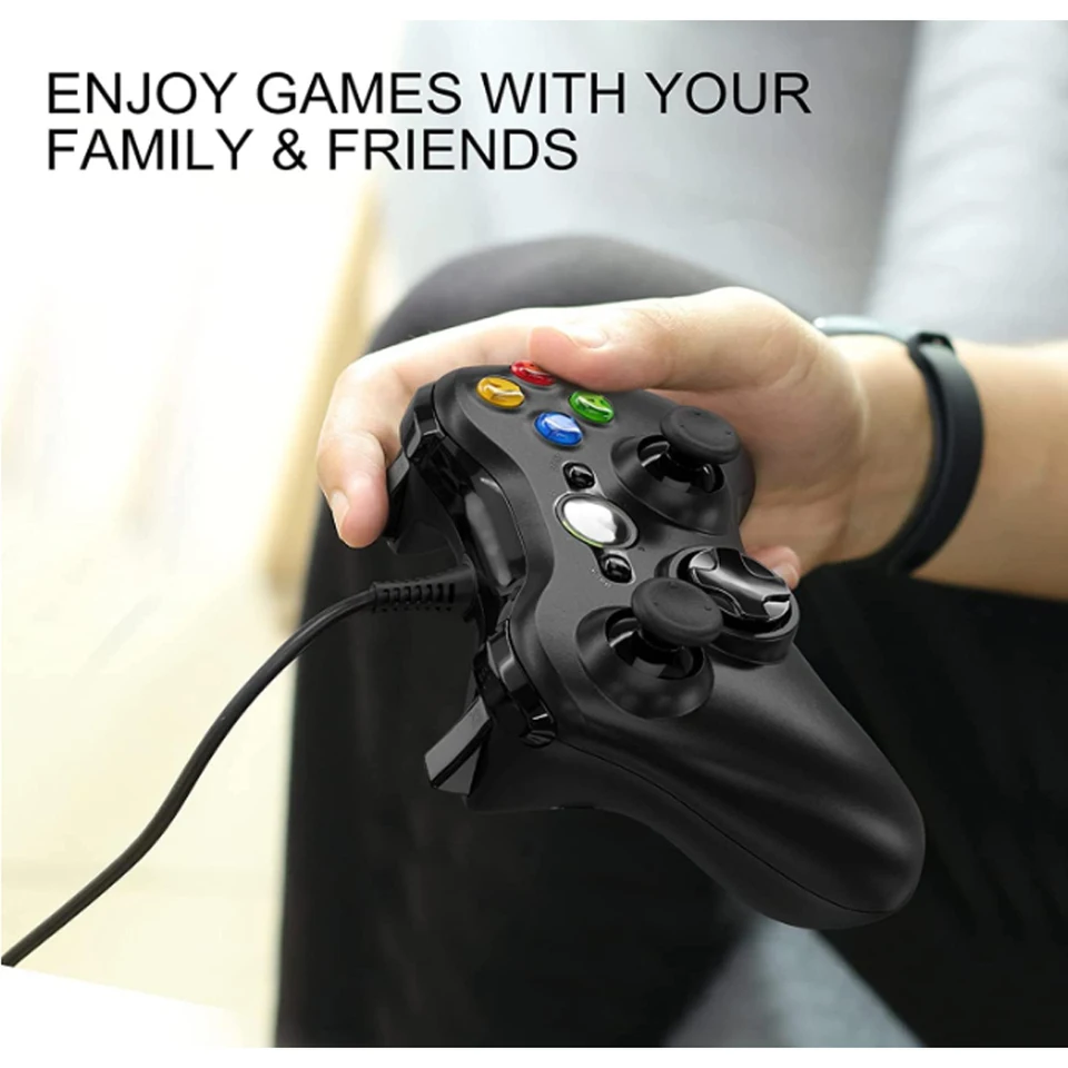 wired Game Controller Supports Xbox 360 And Windows 7/8/10, With Built-in Motor, Multiple Colors To Choose From_voghion.com