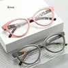 Fashionable Cat Eye Reading Glasses Men Female Personality Large Frame Spring Leg Presbyopia Glasses +1.0 To + 4.0 gafas 2