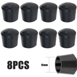 8 - Pack Rubber Chair Leg Protectors - Non - Slip Furniture Pads and Table Covers (18mm)