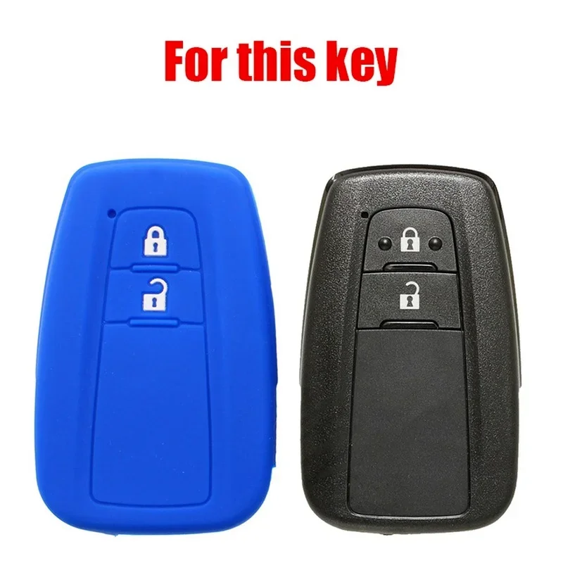 Silicone Key Case for Toyota Camry CHR Corolla RAV4 Avalon Land Cruiser Prado Prius Remote Cover Fob key case cover key case