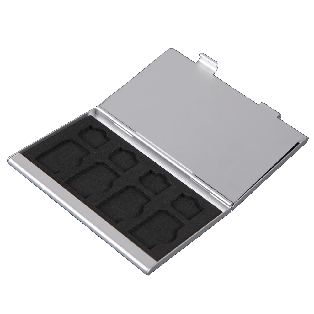 15 in 1 Memory Card Holder Aluminum Alloy Portable Storage Case SIM Micro SIM Cards Cell Phone Eject Pin Antistatic Box