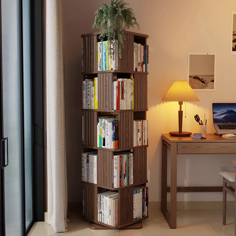 House Kids Rotating Bookcase Roller Portable Luxury Rotating Bookcase Stand Organizadores Multifuncionales Home Decoration
