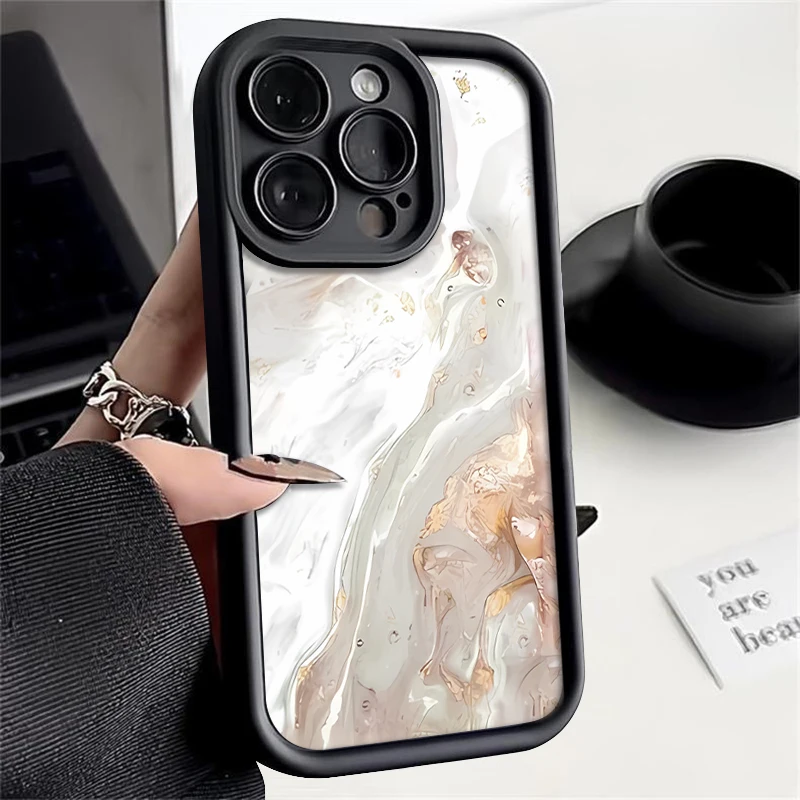 Marble Pattern Candy Color TPU Soft Phone Case Cover