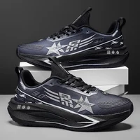 Men's Casual Low-Top Sneakers - Breathable Fabric Sneakers with Arch Support and Cushioned Soles, Suitable for All Seasons, Running and Fitness Shoes, Available in Various Colors, Lace-Up Design Suitable for Casual Wear and Sports - All-Terrain Comfortable Men's Sneakers
