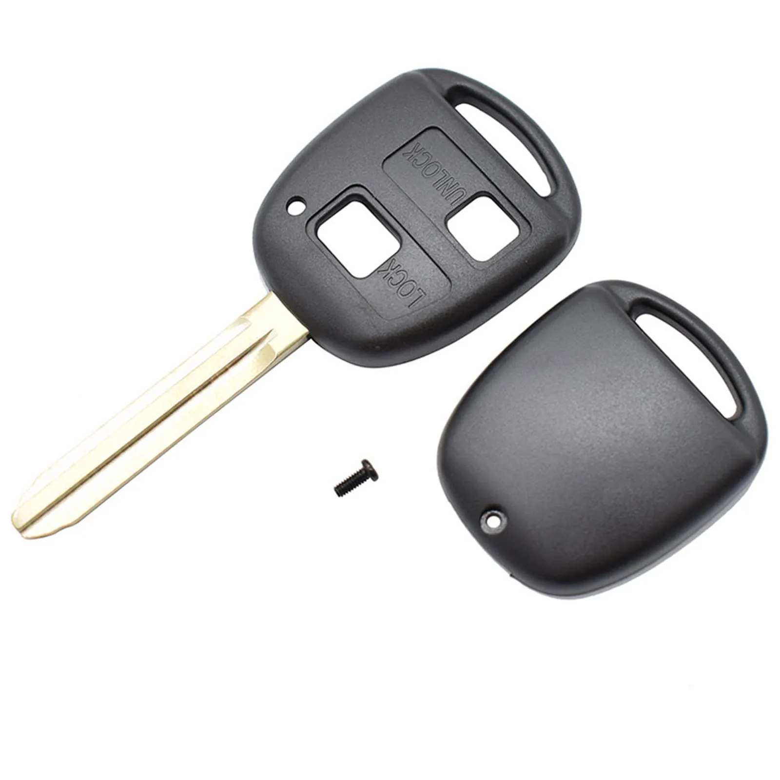 2 Button Car Remote Key Shell Fob Case for Toyota RAV4 Yaris Prado Corolla Land Cruiser Previa Echo Switch Pad Uncut Blade Cover key case key case cover car key shell remote control case cover flip key fob shell