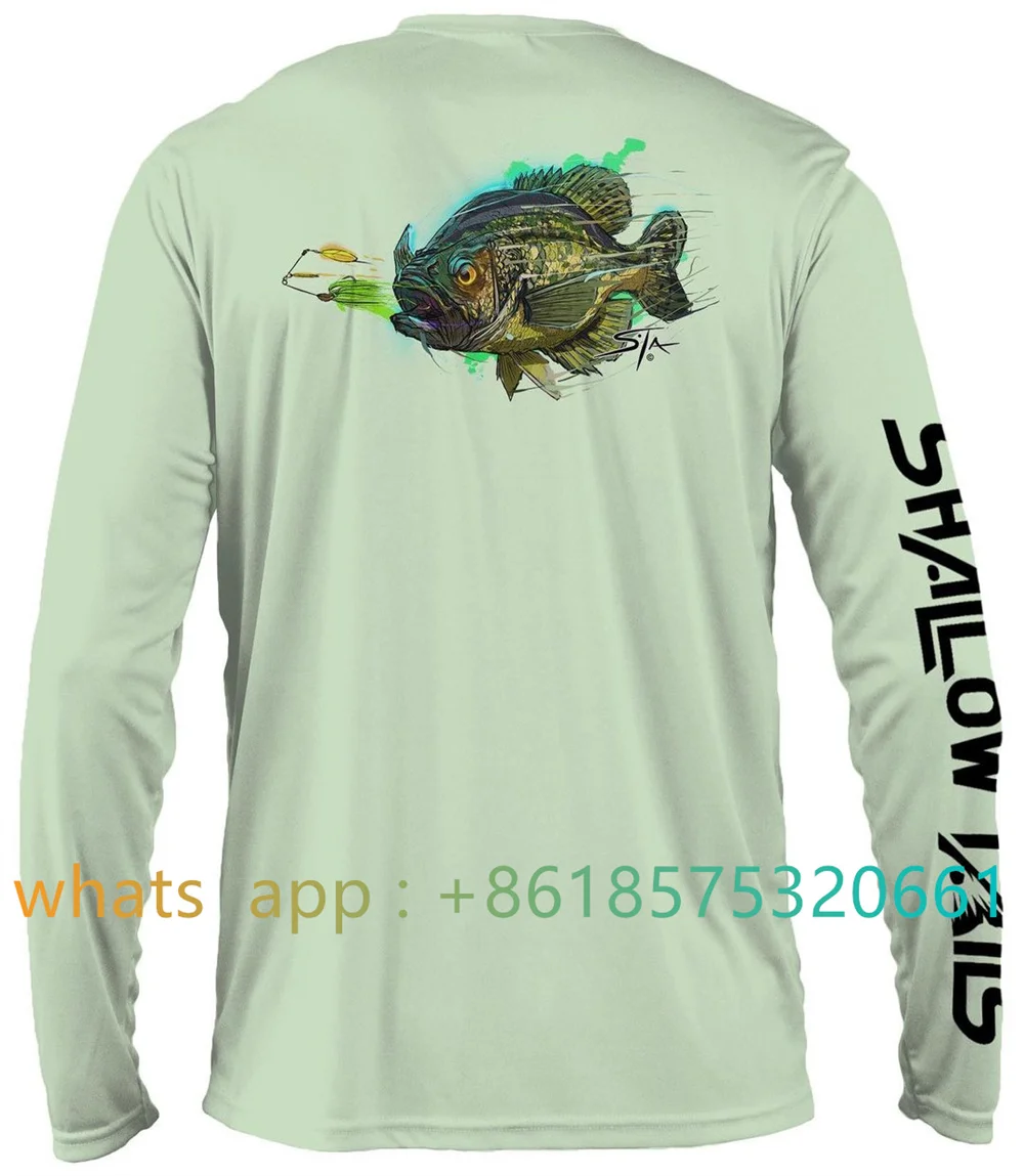 Shallow Tails Fishing Shirts Long Sleeve Uv Protection T-shirt Men