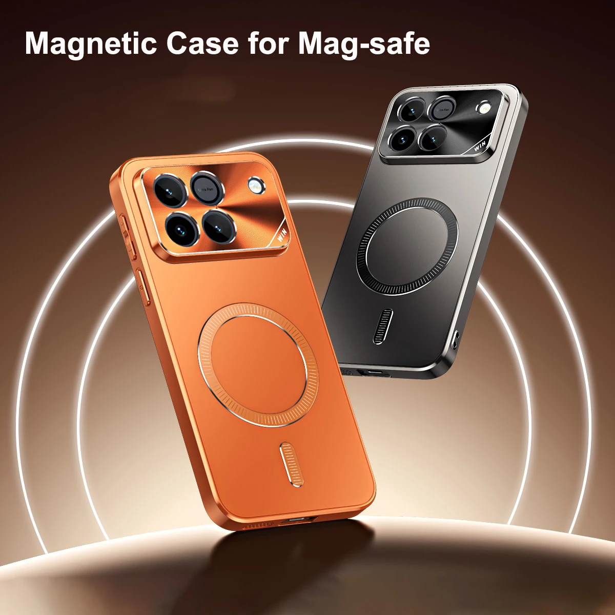Magnetic Shockproof Phone Case with Mag-safe Charging and Hard Matte Finish