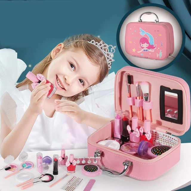 Kit de maquiagem para menina real lavável conjunto de maquiagem