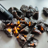 Pierre de Yooperlite brute naturelle, pierre de flamme en cristal, pierre de roche fluorescente ultraviolette (UV), décoration de la maison, minéral de guérison 6